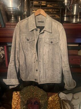 John Varvatos Surde Trucker Jacket - Light Gray